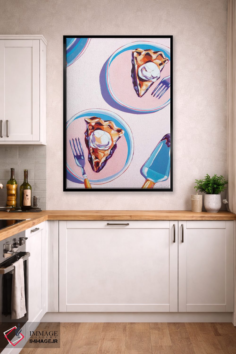 تابلو دکوراتیو دو برش پای بلوبری اثر لورل گرینفیلد - D2B