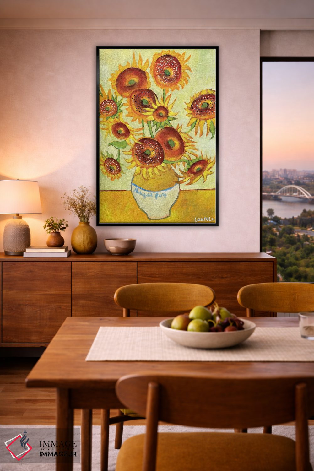 تابلو دکوراتیو بیگل آفتاب گردان اثر لورل گرینفیلد - D6B