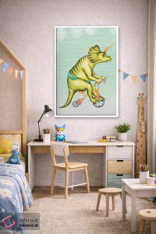 تابلو دکوراتیو تریسراتوپس دوچرخه سوار اثر آملی لگو - D1W