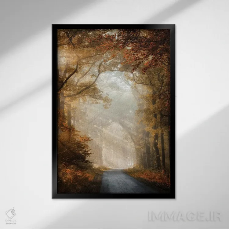 تابلو دکوراتیو خوشبختی این است اثر لارس فان ده خور - نمای قابدار مشکی