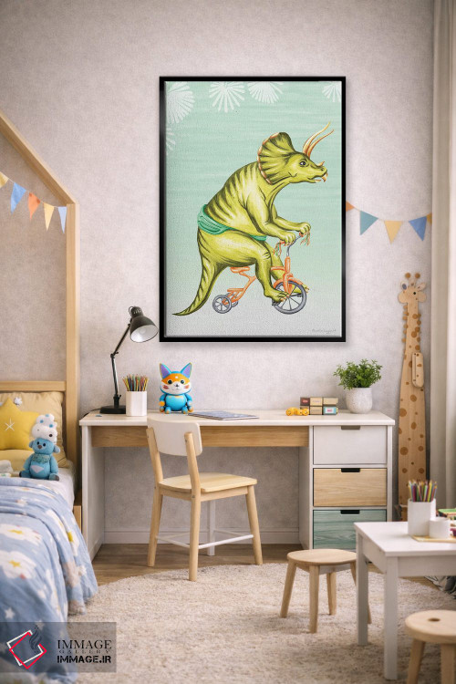 تابلو دکوراتیو تریسراتوپس دوچرخه سوار اثر آملی لگو - D2B
