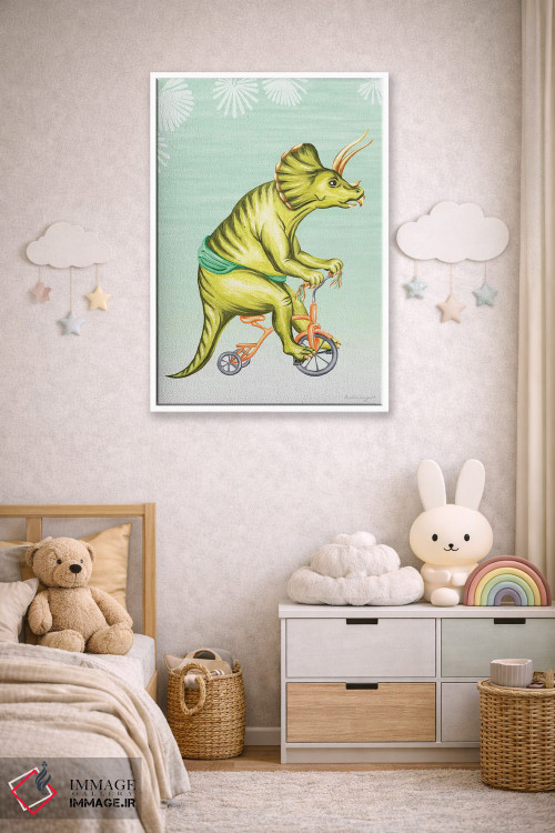 تابلو دکوراتیو تریسراتوپس دوچرخه سوار اثر آملی لگو - D4W