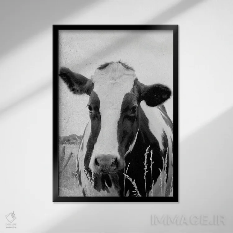 تابلو دکوراتیو در چراگاه اثر لارس فان ده خور - نمای قابدار مشکی