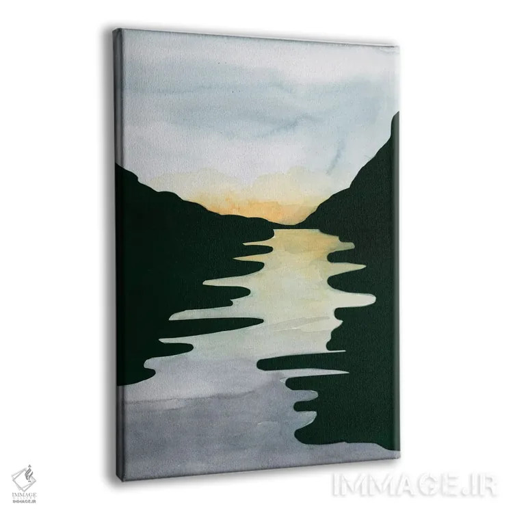 تابلو انتزاعی رودخانه الیزابت ۲ اثر آلیشیا لانگلی - نمای پرسپکتیو محصول