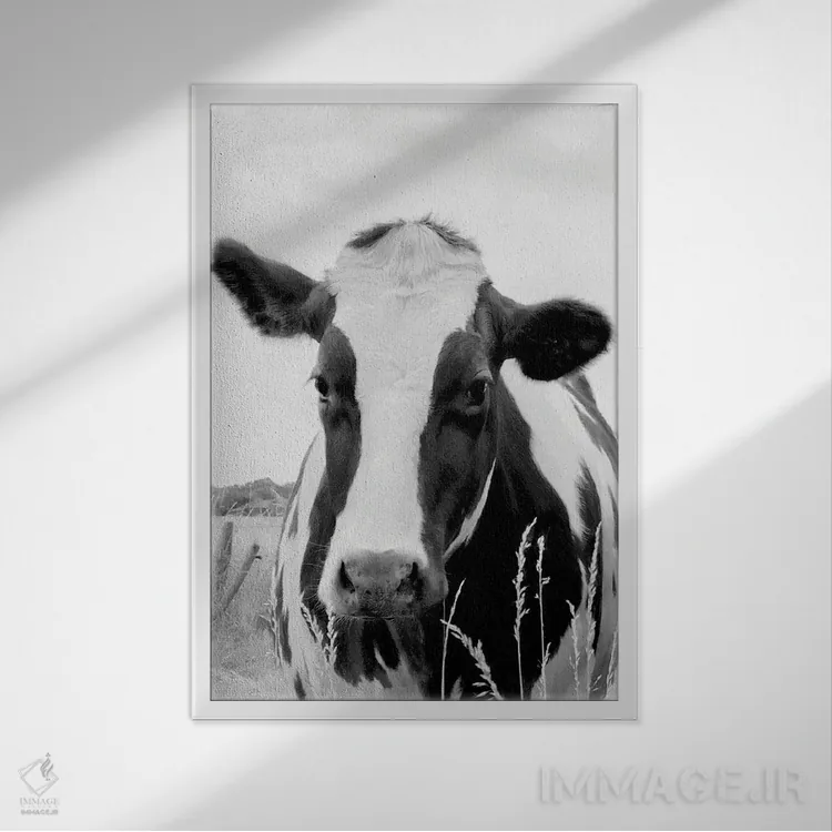 تابلو دکوراتیو در چراگاه اثر لارس فان ده خور - نمای قابدار سفید