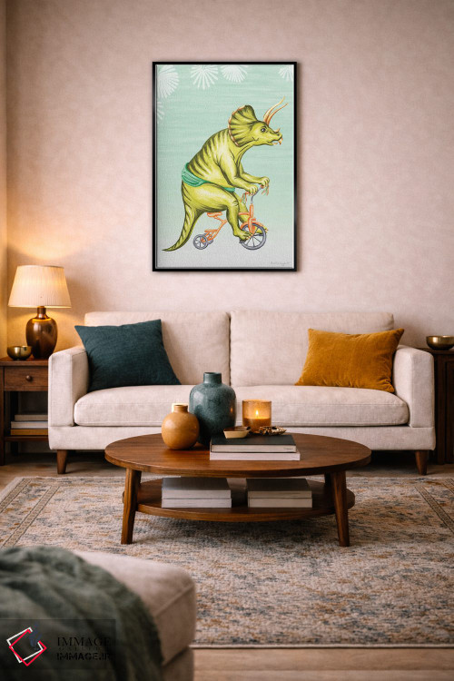 تابلو دکوراتیو تریسراتوپس دوچرخه سوار اثر آملی لگو - D5B