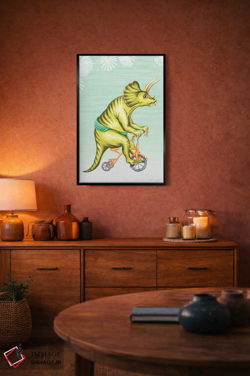 تابلو دکوراتیو تریسراتوپس دوچرخه سوار اثر آملی لگو - D6B