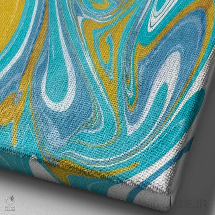 تابلو انتزاعی کهکشان ۴ اثر آلیشیا لانگلی - نمای نزدیک بافت بوم