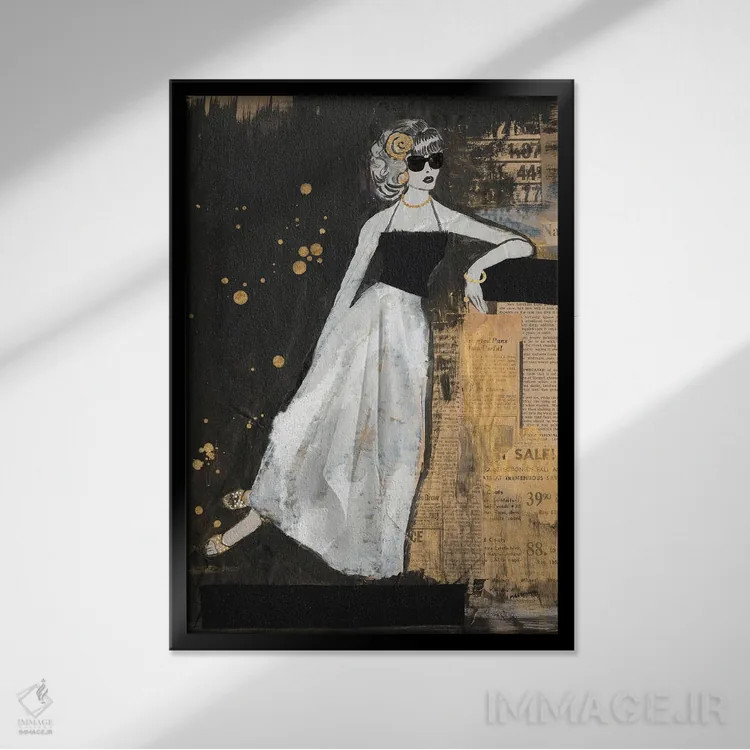 تابلو مدرن جذابیت ۲ اثر آلیشیا لانگلی - نمای قابدار مشکی