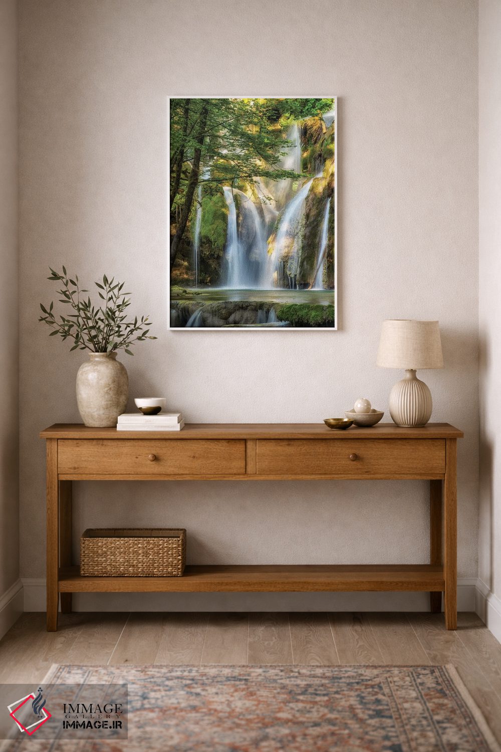 تابلو دکوراتیو آبشار اثر لارس فان ده خور - D1W