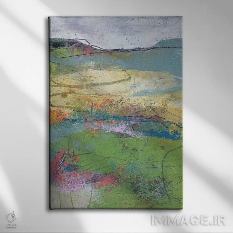 تابلو انتزاعی نمای آرام اثر لوری هاف - نمای روبهرو روی دیوار