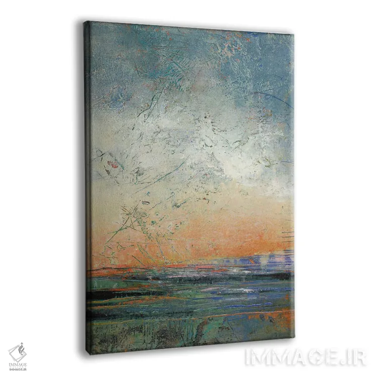 تابلو انتزاعی آرامش غروب اثر لوری هاف - نمای پرسپکتیو محصول