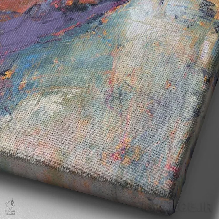 تابلو انتزاعی سدونای من اثر لوری هاف - نمای نزدیک بافت بوم