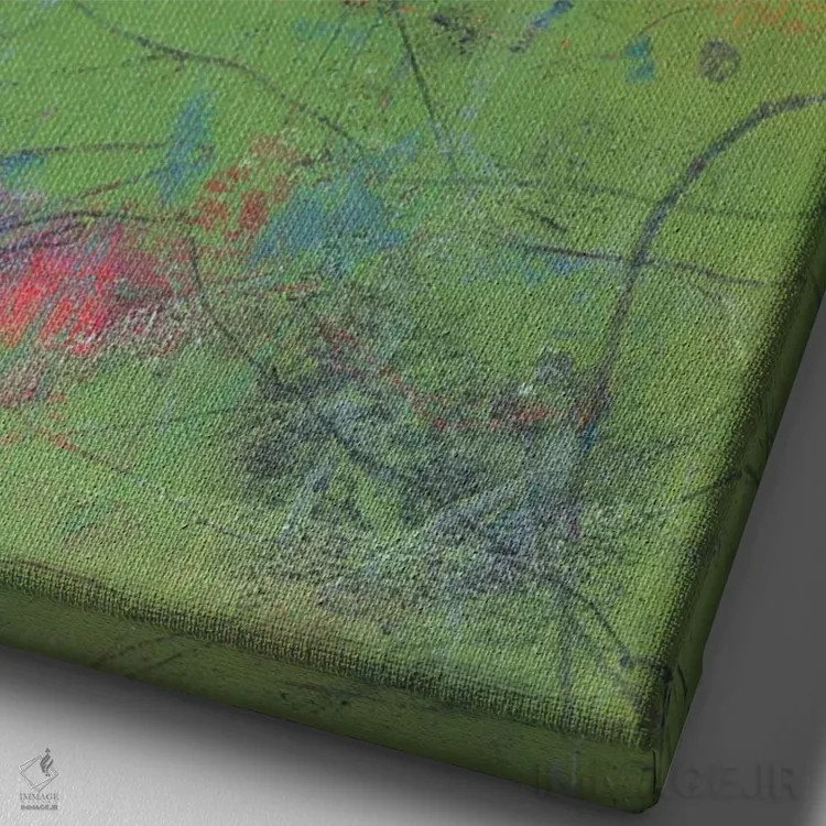 تابلو انتزاعی نمای آرام اثر لوری هاف - نمای نزدیک بافت بوم