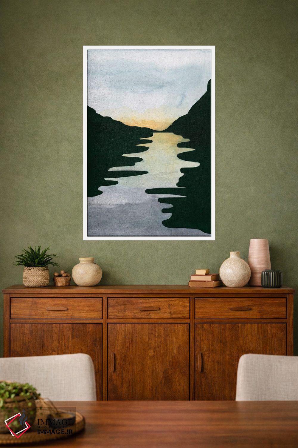 تابلو انتزاعی رودخانه الیزابت ۲ اثر آلیشیا لانگلی - D1W