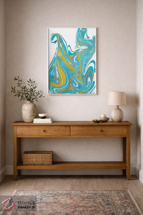 تابلو انتزاعی کهکشان ۴ اثر آلیشیا لانگلی - D1W