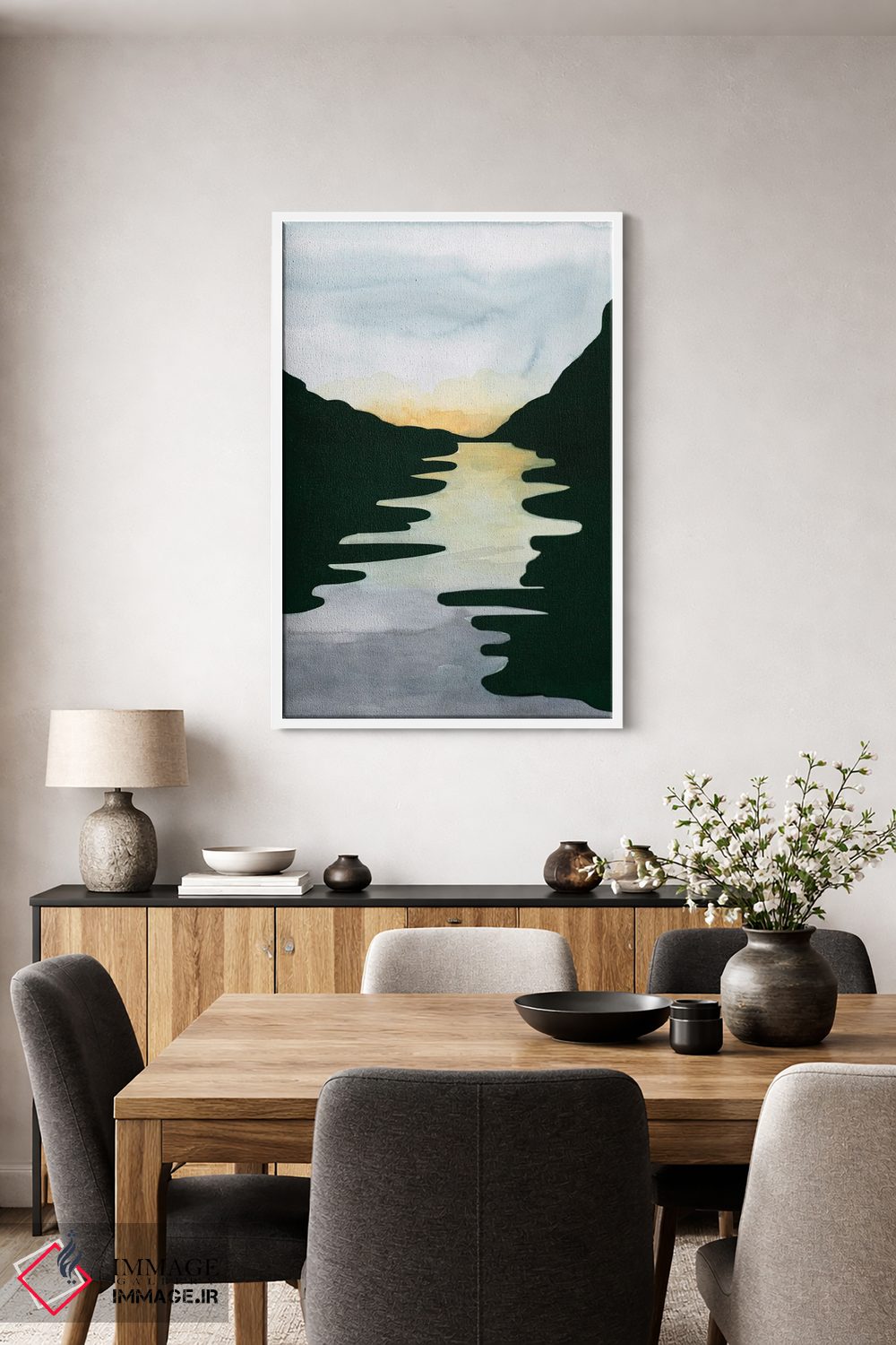 تابلو انتزاعی رودخانه الیزابت ۲ اثر آلیشیا لانگلی - D2W