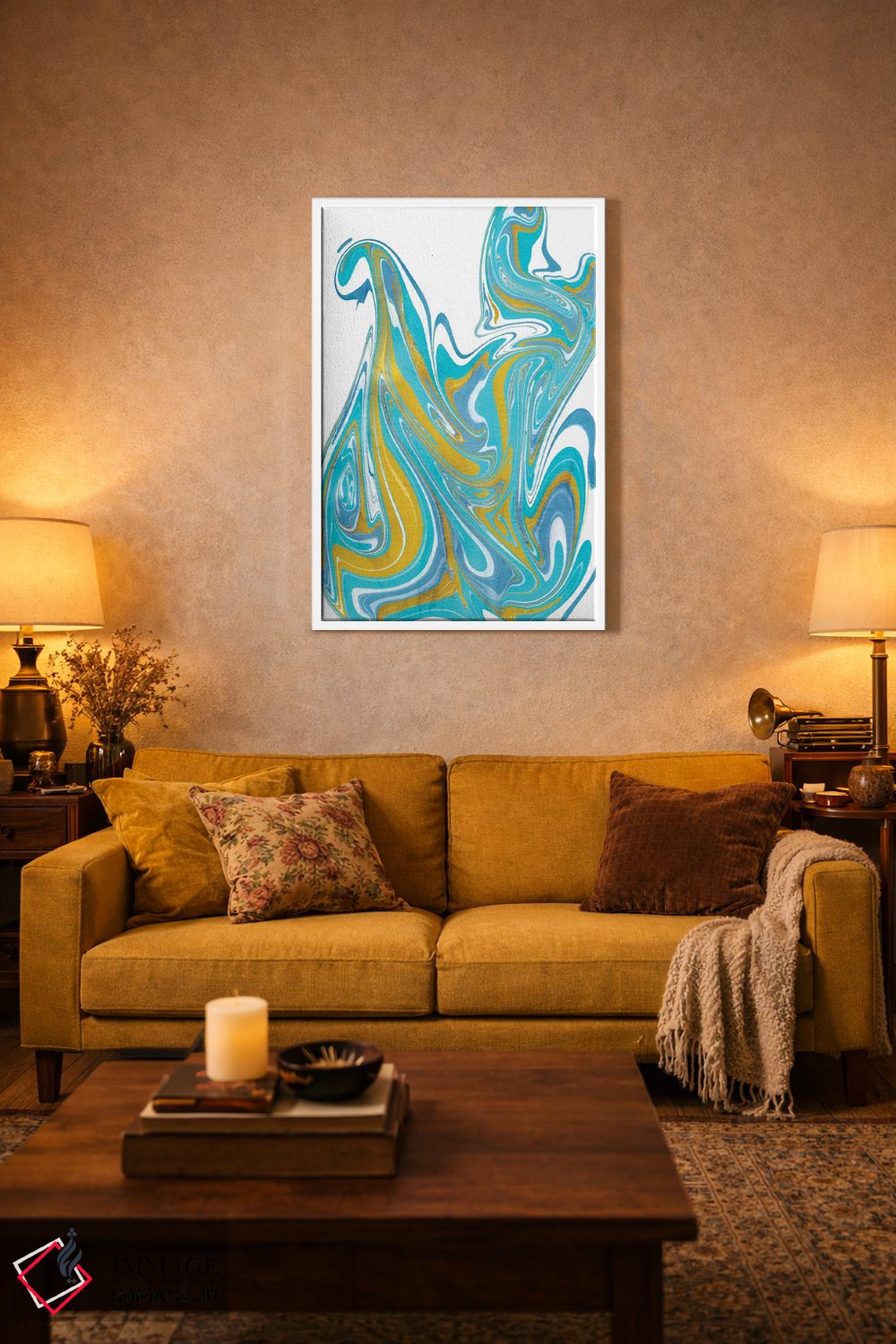 تابلو انتزاعی کهکشان ۴ اثر آلیشیا لانگلی - D2W