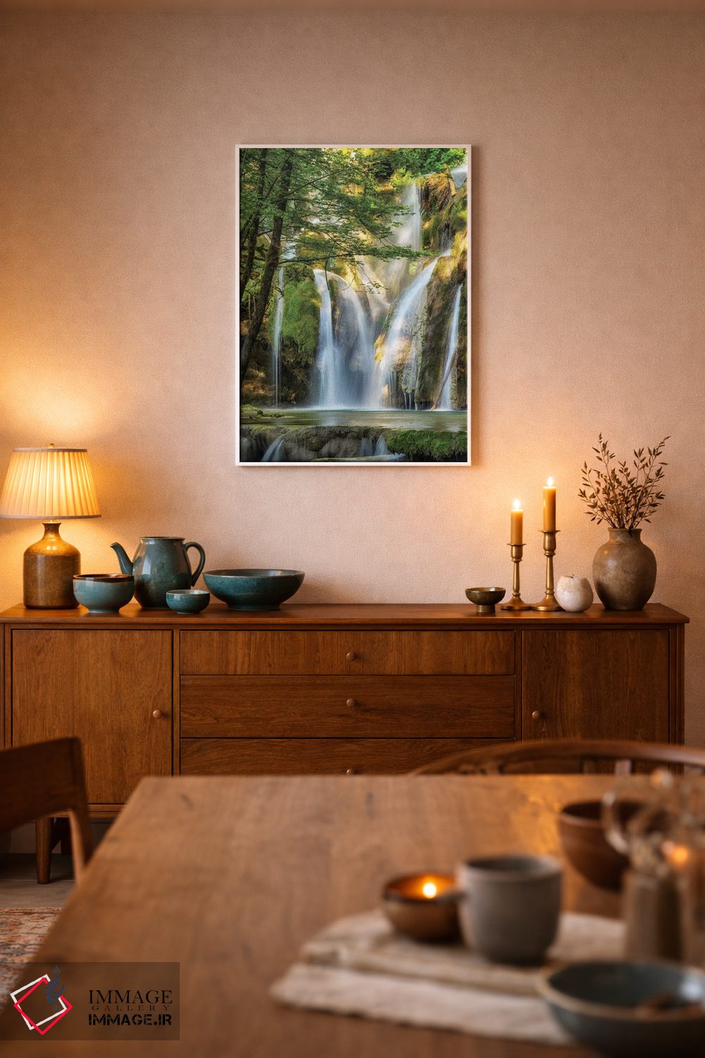 تابلو دکوراتیو آبشار اثر لارس فان ده خور - D6W