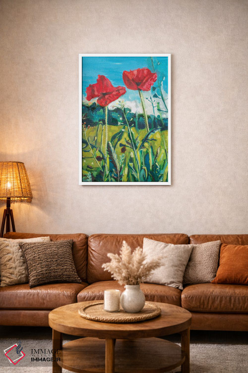 تابلو دکوراتیو شقایق ها در آلمان اثر لیزا گلدفارب - D1W