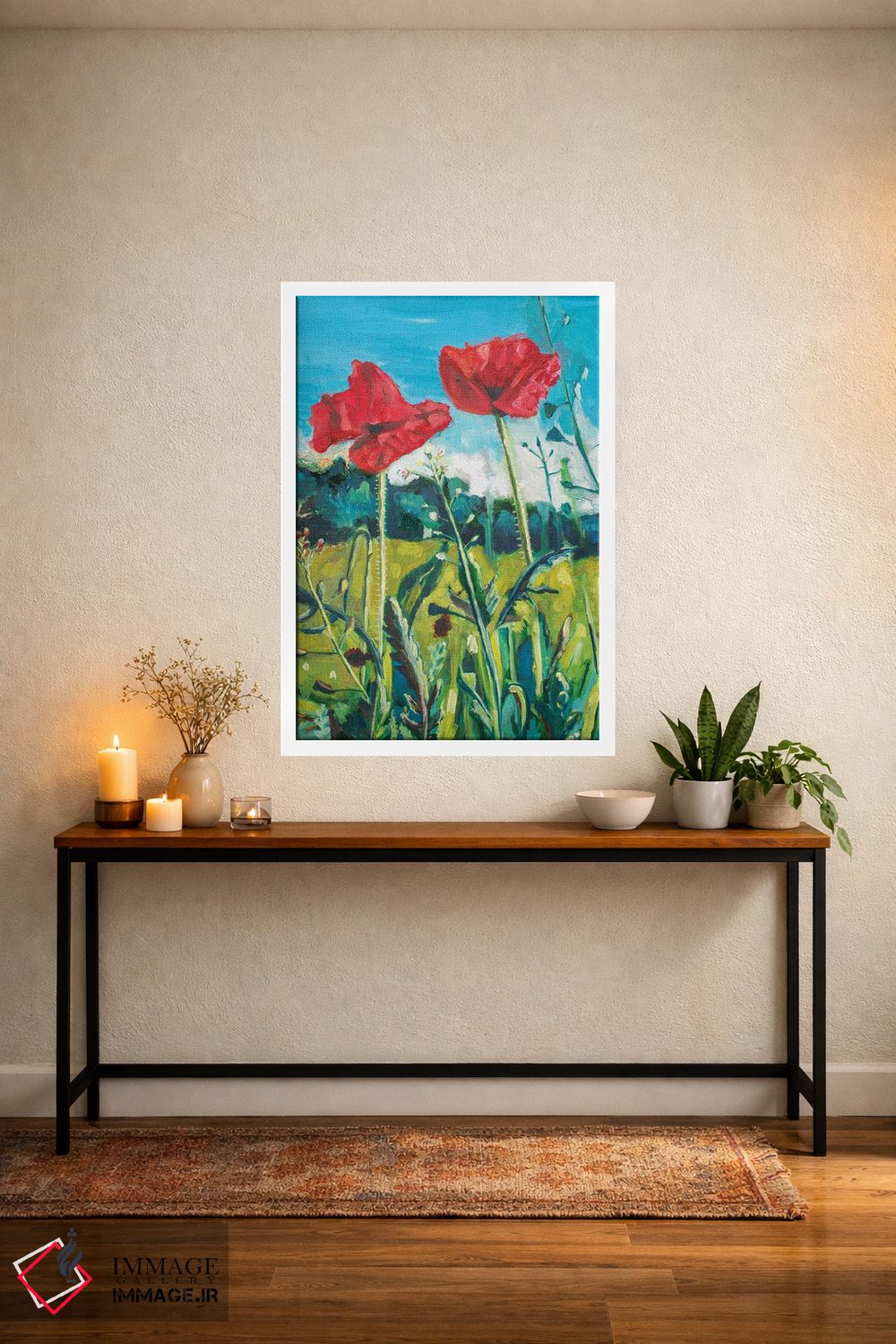 تابلو دکوراتیو شقایق ها در آلمان اثر لیزا گلدفارب - D3W