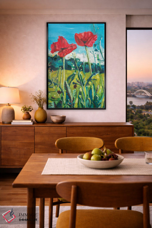 تابلو دکوراتیو شقایق ها در آلمان اثر لیزا گلدفارب - D4B