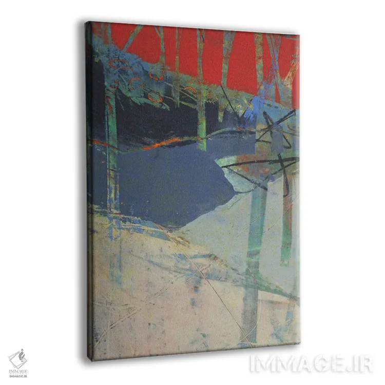 تابلو انتزاعی درختان زمستانی اثر لوری هاف - نمای پرسپکتیو محصول