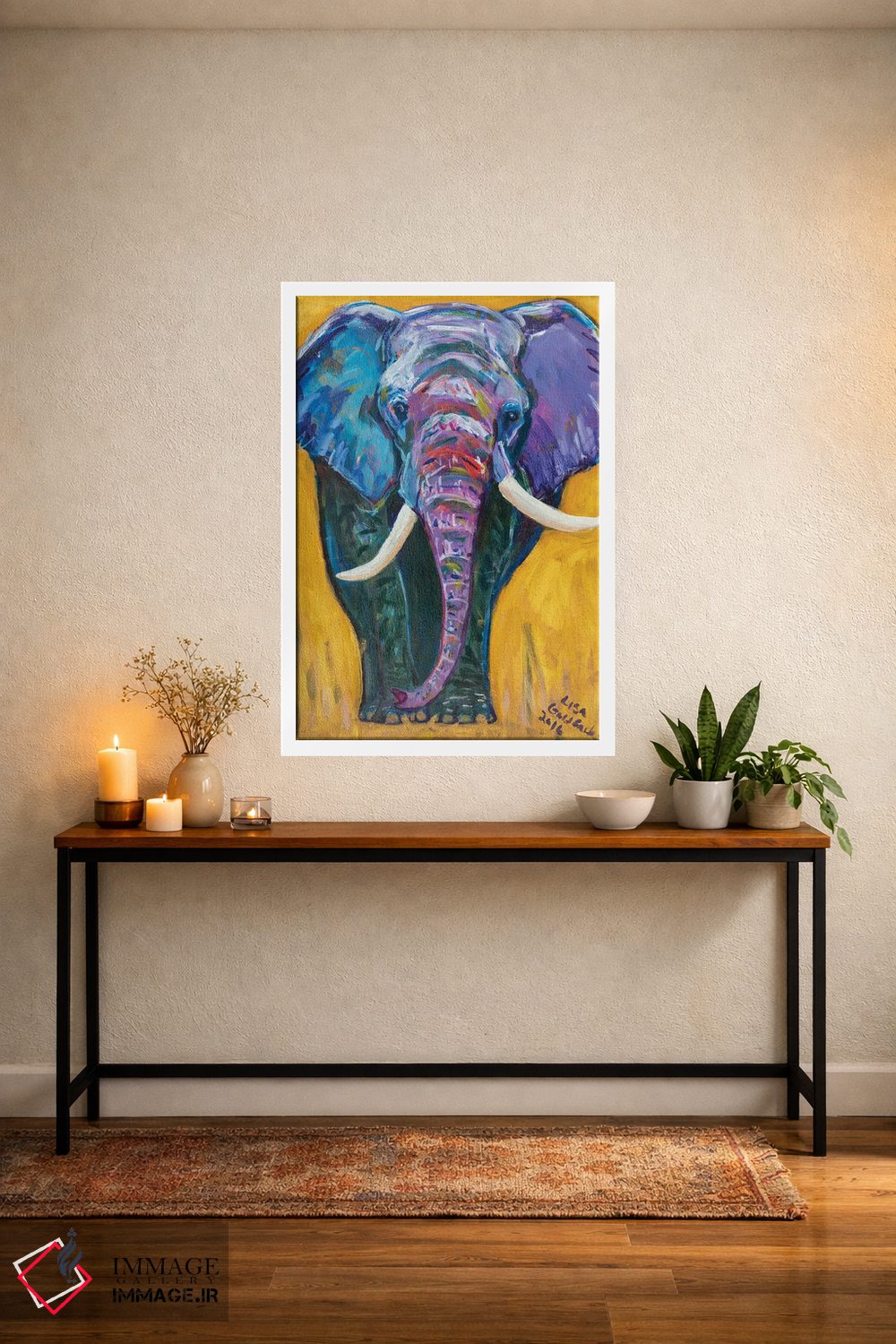 تابلو دکوراتیو طلای فیل اثر لیزا گلدفارب - D2W