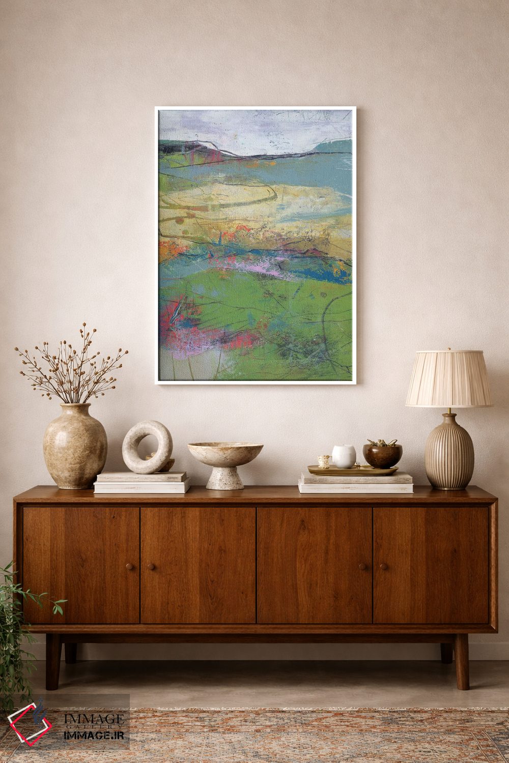 تابلو انتزاعی نمای آرام اثر لوری هاف - D1W