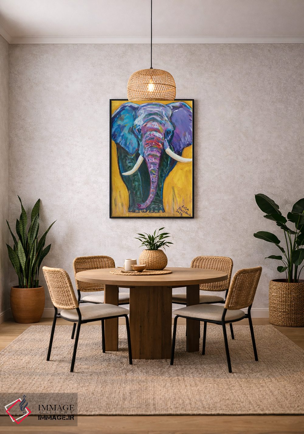 تابلو دکوراتیو طلای فیل اثر لیزا گلدفارب - D5B