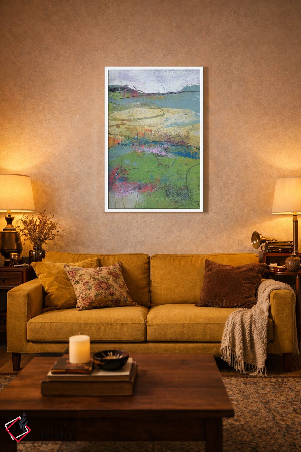 تابلو انتزاعی نمای آرام اثر لوری هاف - D2W