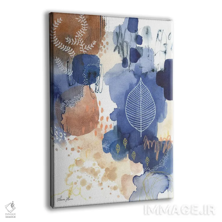 تابلو انتزاعی خوشی نیلی II اثر لورا هورن - نمای پرسپکتیو محصول