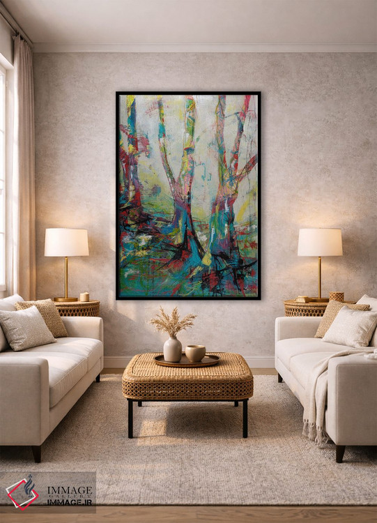 تابلو انتزاعی اجرای صندوقی اثر لوری هاف - D1B