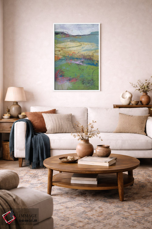 تابلو انتزاعی نمای آرام اثر لوری هاف - D3W