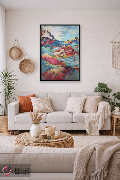 تابلو انتزاعی چشم انداز زیبا اثر لوری هاف - D3B