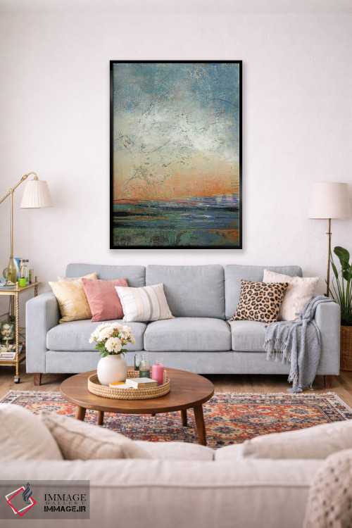 تابلو انتزاعی آرامش غروب اثر لوری هاف - D3B