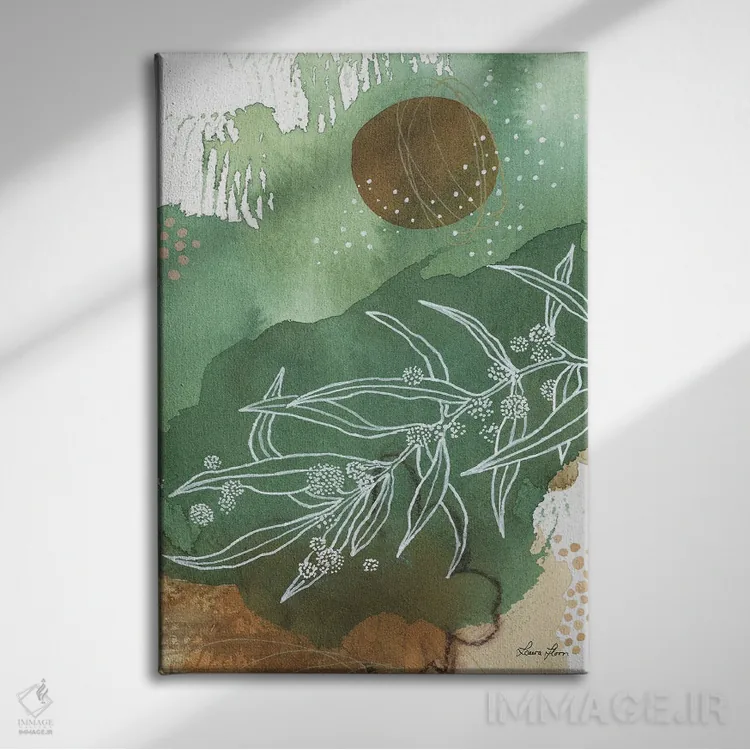 تابلو انتزاعی Nature Abstract II,جزئیات، انتزاع طبیعت II اثر لورا هورن - نمای روبهرو روی دیوار