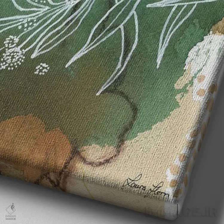 تابلو انتزاعی Nature Abstract II,جزئیات، انتزاع طبیعت II اثر لورا هورن - نمای نزدیک بافت بوم