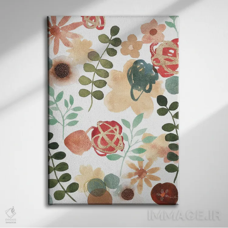 تابلو انتزاعی رقص باغ VI اثر لورا هورن - نمای روبهرو روی دیوار