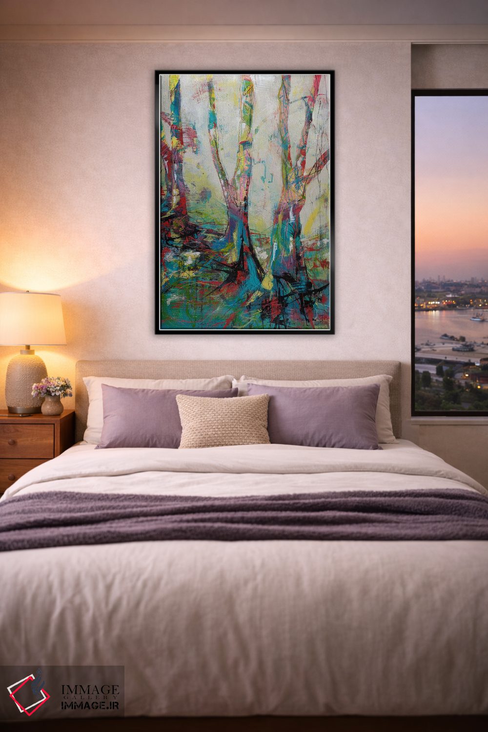 تابلو انتزاعی اجرای صندوقی اثر لوری هاف - D5B