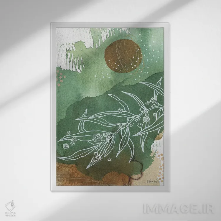 تابلو انتزاعی Nature Abstract II,جزئیات، انتزاع طبیعت II اثر لورا هورن - نمای قابدار سفید
