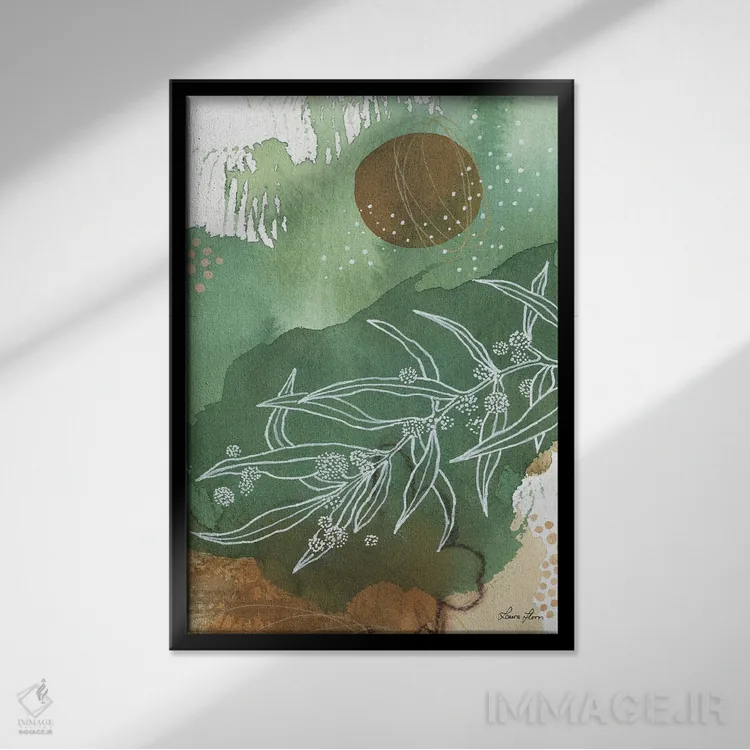 تابلو انتزاعی Nature Abstract II,جزئیات، انتزاع طبیعت II اثر لورا هورن - نمای قابدار مشکی