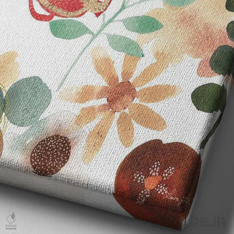 تابلو انتزاعی رقص باغ VI اثر لورا هورن - نمای نزدیک بافت بوم