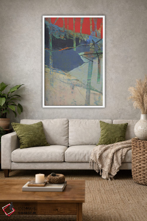 تابلو انتزاعی درختان زمستانی اثر لوری هاف - D1W