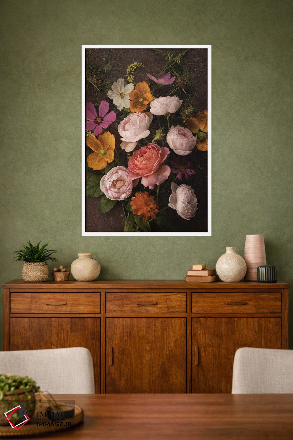 تابلو دکوراتیو یک جیب پر از گل اثر لیا مک لین - D1W