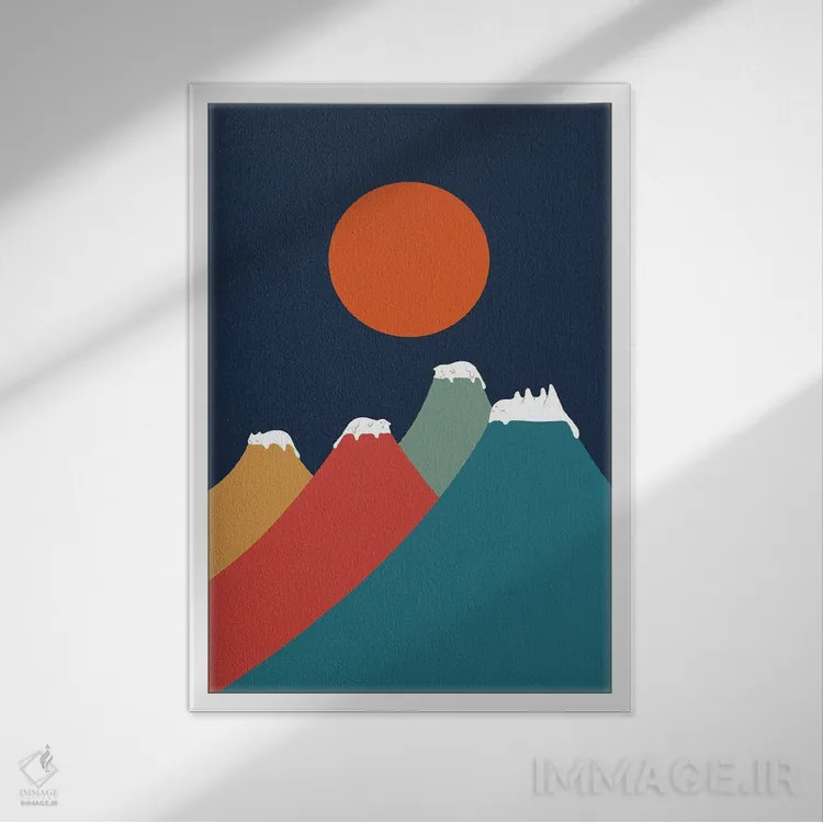 تابلو مدرن چشم انداز گربه X اثر لیم هنگ سوی - نمای قابدار سفید