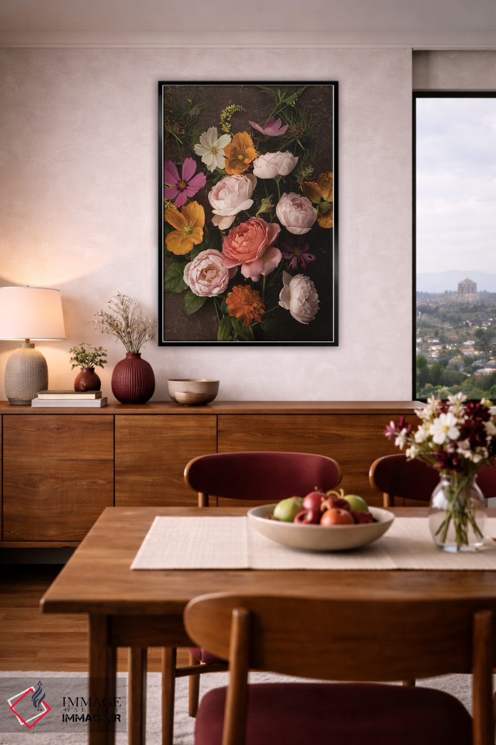 تابلو دکوراتیو یک جیب پر از گل اثر لیا مک لین - D5B