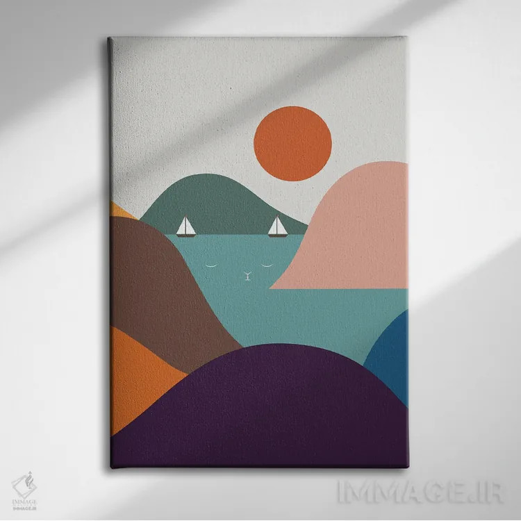 تابلو مدرن چشم انداز گربه XII اثر لیم هنگ سوی - نمای روبهرو روی دیوار