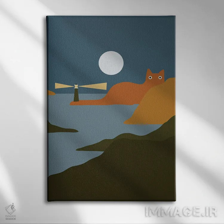 تابلو دکوراتیو چشم انداز گربه XX اثر لیم هنگ سوی - نمای روبهرو روی دیوار
