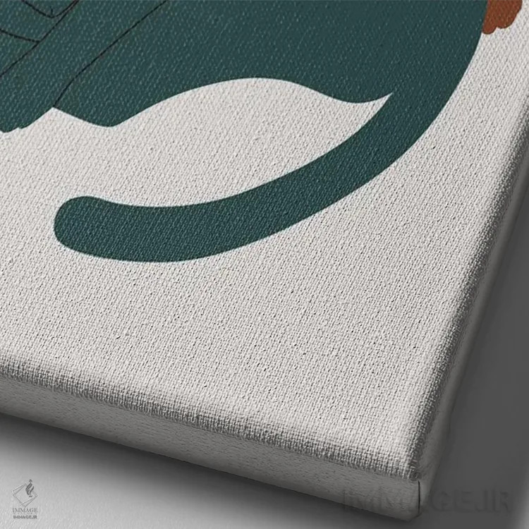 تابلو مینیمال چشم انداز گربه XVII اثر لیم هنگ سوی - نمای نزدیک بافت بوم